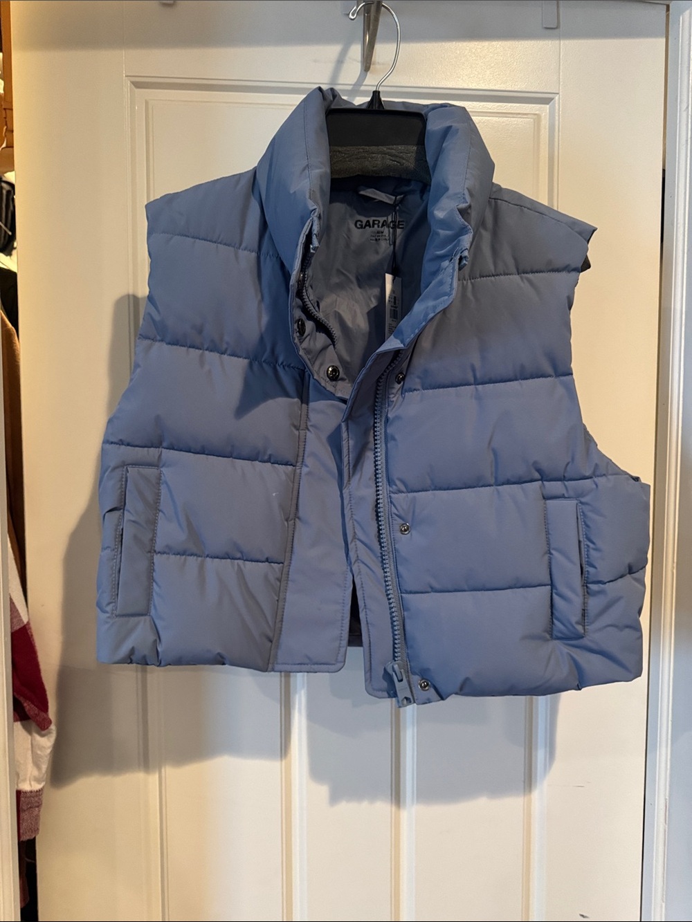 Garage Dusty Blue Quilted Puffer Vest